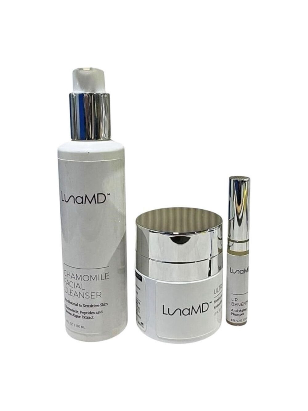 LunaMD Skincare Cleanser & Exfoliant One Size White Silver